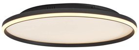 Design plafondlamp zwart met wit incl. LED 3-staps dimbaar - Xavi Design rond Binnenverlichting Lamp