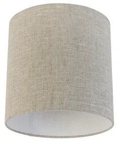 Stoffen lampenkap lichtgrijs cilinder 25/25/25