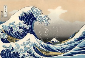 Kunstreproductie De grote golf van Kanagawa, Katsushika Hokusai