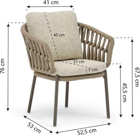 Tuinstoel Rope Zand/Beige Coco Viento