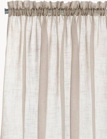 Transparante gordijnen met linnenlook en tunnelzoom Lara, 2-delig, B 134 cm