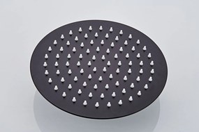 Saniclear Nero inbouwregendouche 30cm met vierkante massagejets en wandarm zwart mat