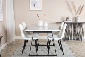 Jörn Eettafel - Sören - 140x90 cm - Zwart - Marmer - Jörn