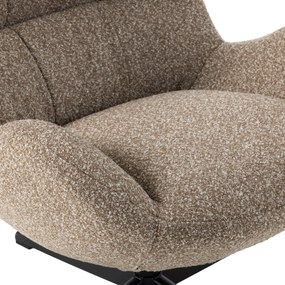 Oorfauteuil Modern Bruine Stof