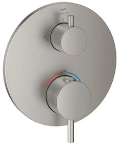 Grohe Atrio thermostatische afdekset met omstel supersteel 24358DC0