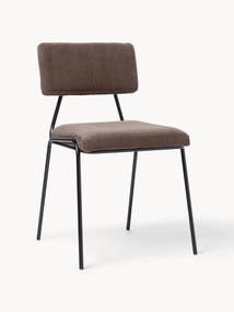Gestoffeerde corduro stoelen Mats, 2-delig