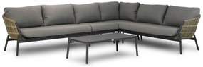 Hoek loungeset 5 personen Aluminium/wicker Taupe  Coco Nathan/Rimini