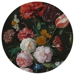 WallArt Behangcirkel Golden Age Flowers 142,5 cm