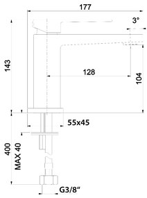 Sapho Latus wastafelkraan 14.3cm zwart mat