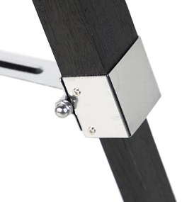 Landelijke vloerlamp zwart zonder kap - Tripod