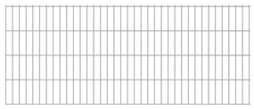 vidaXL Dubbelstaafmat 2,008x0,83 m zilverkleurig