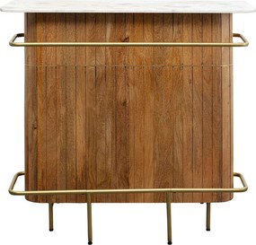 Kare Design Grace Barmeubel Mangohout Met Marmer - 120 X 48cm.