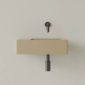 Sanigoods Luko fontein 40x22cm links zonder kraangat cappuccino