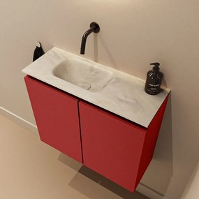 Mondiaz Ture DLux toiletmeubel 60cm fire met wastafel ostra links zonder kraangat