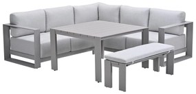 Garden Impressions Malakka lounge dining set 5-delig - taupe - valley sand