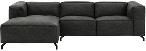 Goossens Bank Calvin grijs, micro leer, 2,5-zits, modern design