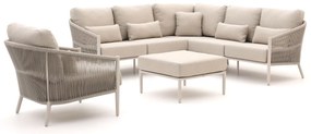 Hoek loungeset Bellagio  | 6 personen | Loungeset Beige | Hoekbank Aluminium | Kees Smit Tuinmeubelen