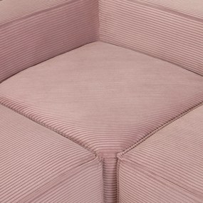 Kave Home Blok Roze Hoekbank Ribstof 290 X 290 Cm