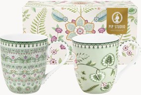 Grote koffiemokken Lily & Lotus, 2-delig