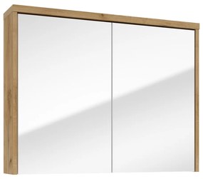 Fontana Basic spiegelkast 80cm met 2 deuren warm eiken