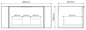 Differnz Olle onderkast met ribbelfront 90cm eiken