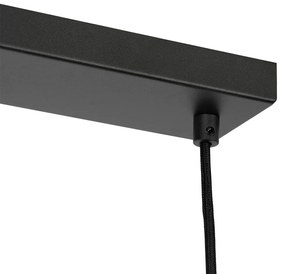 Moderne hanglamp zwart met opaal glas 4-lichts - Drop