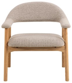 Fauteuil Eiken Met Beige Boucle