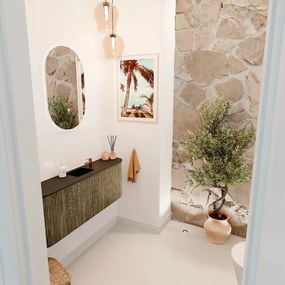 Mondiaz Joya 115cm toiletmeubel ronding links/rechts dusk met wastafel faye midden 1 kraangat urban