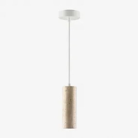 Hanglamp Ø6,5 Cm Van Travertijn Davise Wit - Sklum