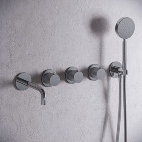 Saniclear Plus Curved thermostaatkraan afbouwdeel chroom