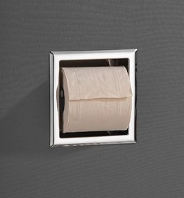 Saniclear Talpa inbouw toiletrol houder zonder klep chroom