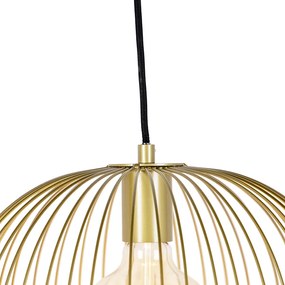 Design hanglamp goud - Wire Knock Design E27 rond Binnenverlichting Lamp