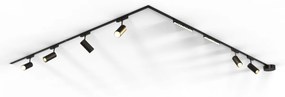 LED Railsysteem met 6 Spot / Opbouwspot / Plafondspots en 2 plafondlampen zwart 1-fase - Magnetic Gert Puntua Modern Binnenverlichting Lamp