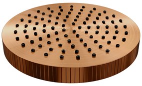 Brauer Stripe hoofddouche 25cm koper geborsteld PVD