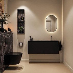 Mondiaz Ture DLux toiletmeubel 120cm urban met wastafel lava rechts zonder kraangat