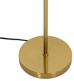 Vloerlamp goud met opaal glas 3-lichts verstelbaar - Anouk