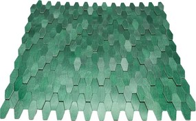 Zelfklevende Mozaïektegels Metaal | Picket 3D Donkergroen | 31×30 cm | Keuken, Bad &amp; WC