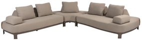 4 Seasons Outdoor Santorini hoek loungebank terre met XL-hoek  Loungebank    bruin weerbestendig