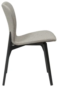 Dan-Form Paragon Design Eetkamerstoel Grijsbruin Boucle Met Zwart Essen