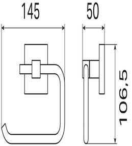 Haceka Mezzo toiletrolhouder chroom