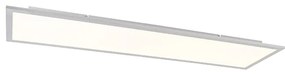 Plafondlamp met dimmer staal 120cm incl. LED met afstandsbediening - Liv Modern Binnenverlichting Lamp