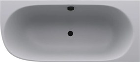 Polysan Sussi halfvrijstaand bad rechts mineraalmarmer 160x70cm grijs mat