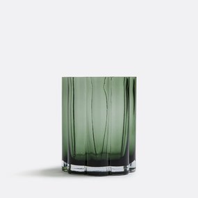 Amberkleurige glazen vaas H20 cm Helia