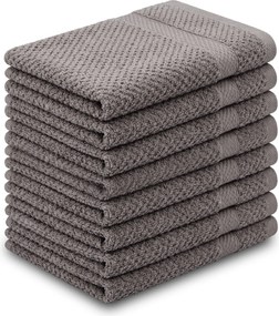Gastendoek Popcorn Collectie – 8 stuks – 30×50 – grijs