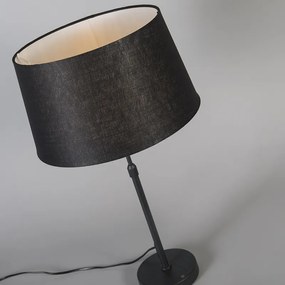 Tafellamp zwart met kap zwart 35 cm verstelbaar - Parte Modern E27 rond Binnenverlichting Lamp