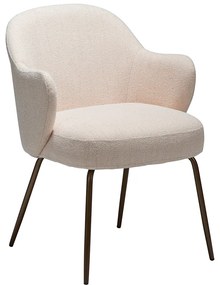 Dan-Form Bae Luxe Eetkamerstoel Met Armleuningen Creole Pink Boucle