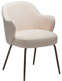 Dan-Form Bae Luxe Eetkamerstoel Met Armleuningen Creole Pink Boucle
