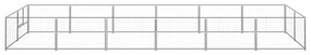 vidaXL Hondenkennel 12 m² staal zilverkleurig