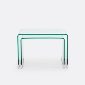 Nesttafeltjes van gehard glas, Joan