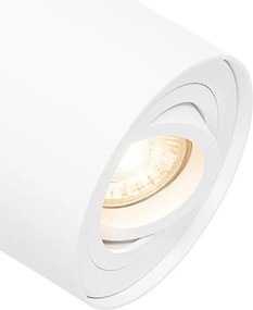 Set van 4 moderne plafondspots wit draai- en kantelbaar - Rondoo up